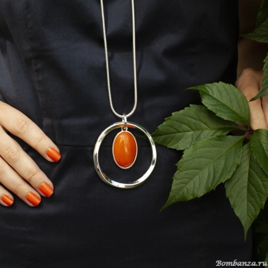 Колье Fiore Luna, ORANGE OPAL